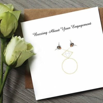 Cute engagement card