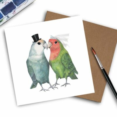 Love bird Wedding Card