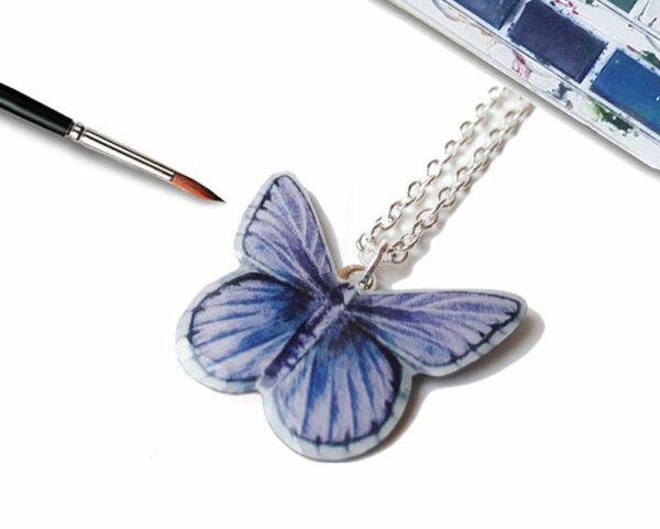 Blue Butterfly Necklace