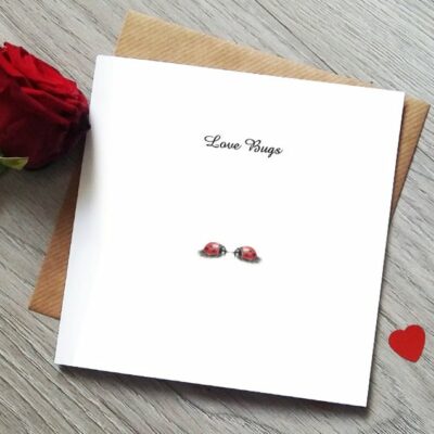 Ladybird Card Valentines Day Card