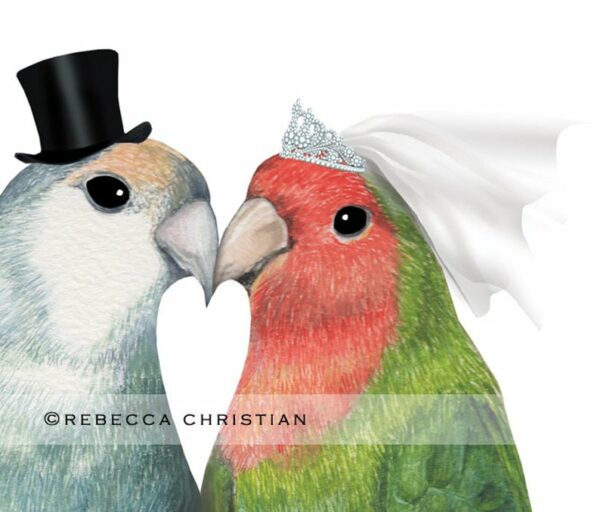 Love Bird Wedding Card - Image 2