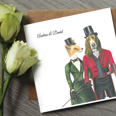 fox wedding invitation