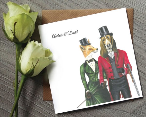 fox wedding invitation