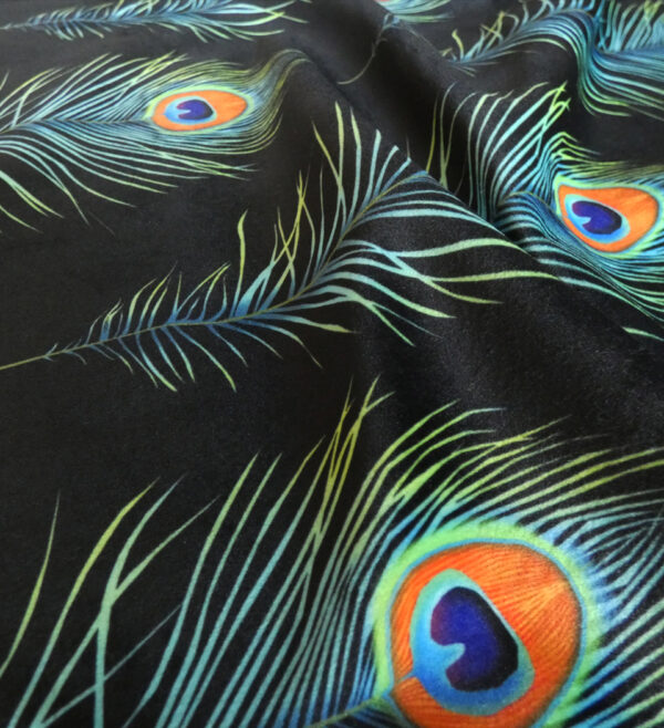 Peacock velvet fabric uk