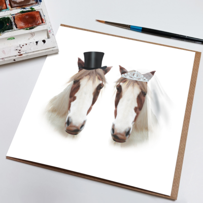 horse wedding card