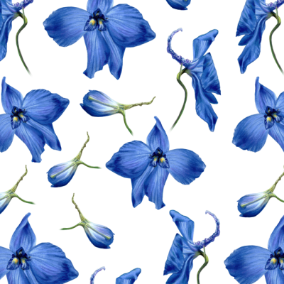 Blue Floral Fabrics