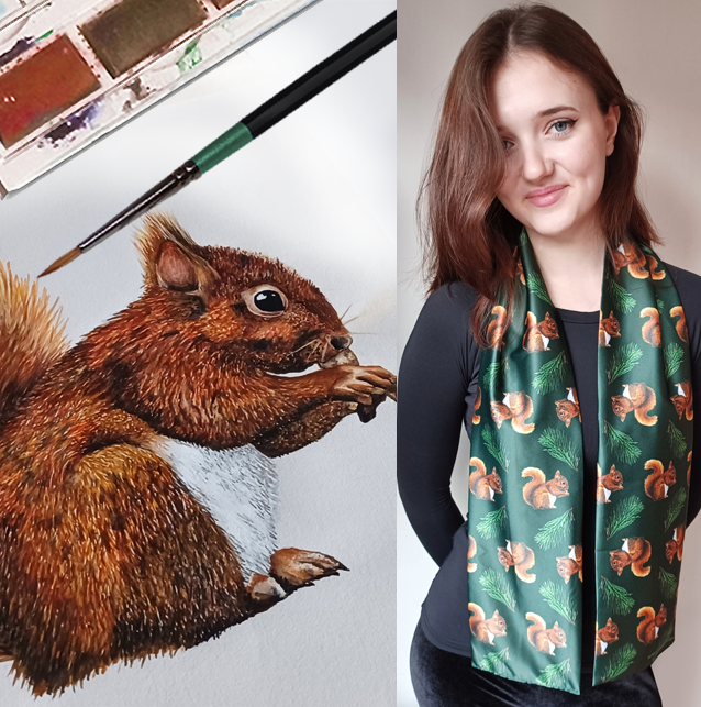 Red Squirrel Scarf
