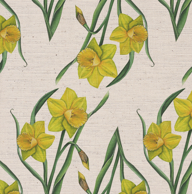 linen-floral-fabric-daffodil