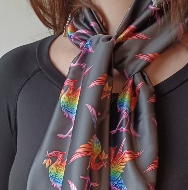 Liverpool Pride Rainbow Liver bird Scarf