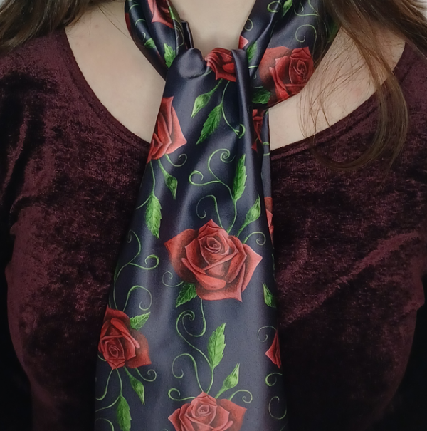 rose print scarf