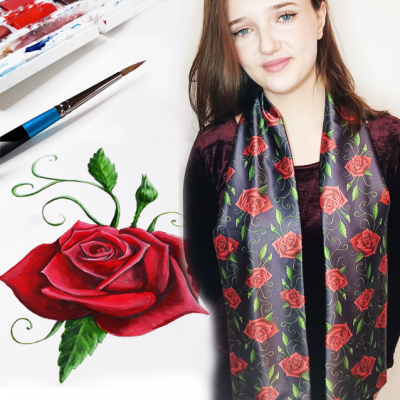 rose scarf