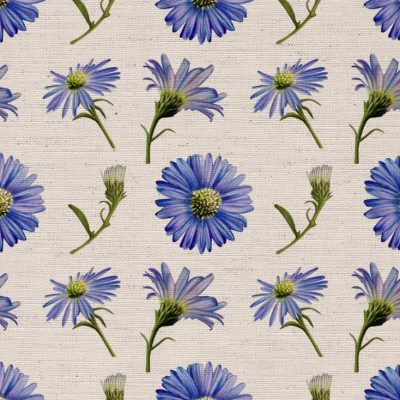 Floral designer linen fabric