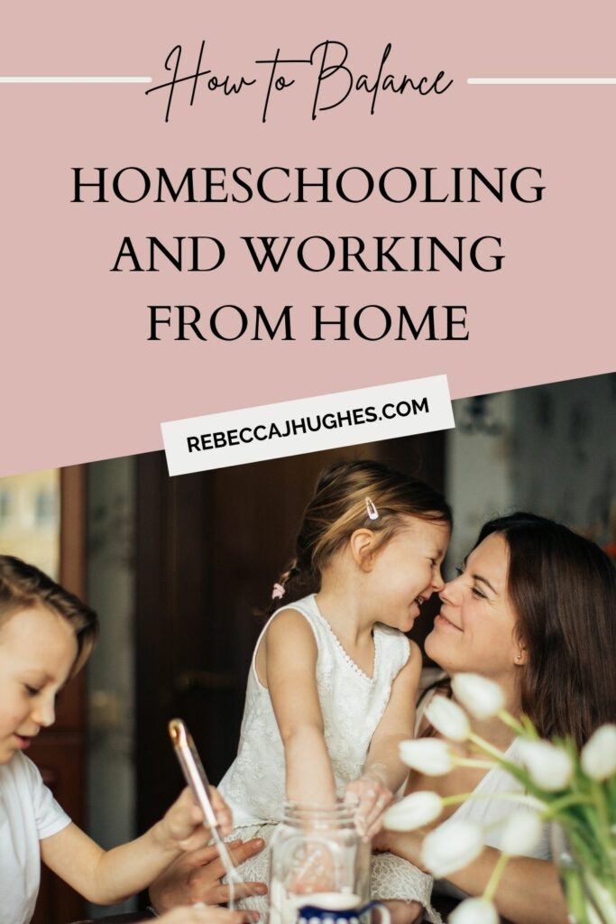 homeschooling working from home mum