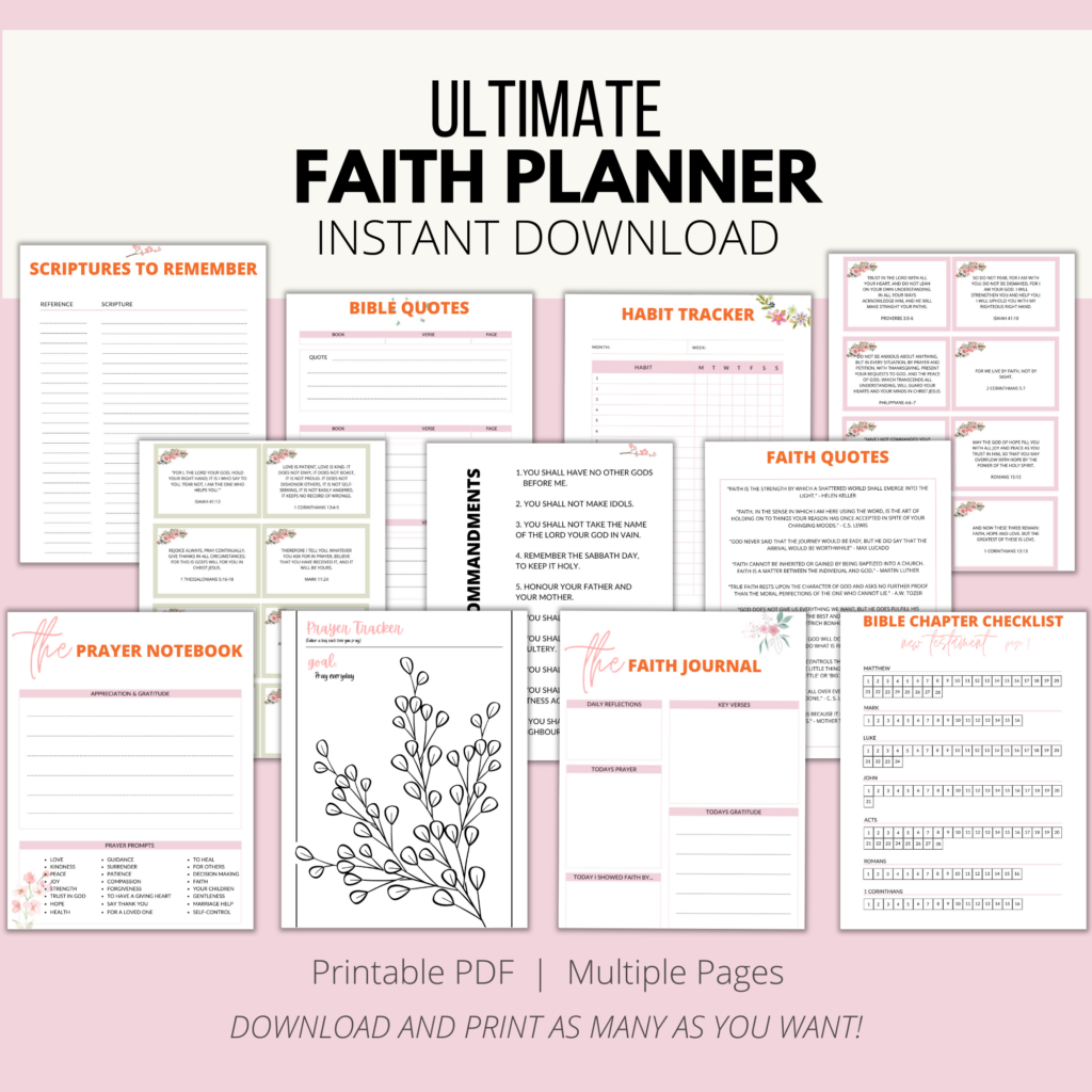 faith planner printables
