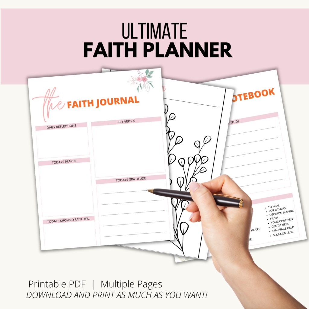faith planner insert printable