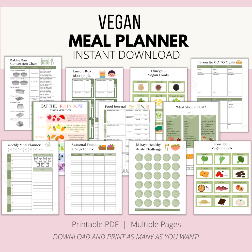 vegan meal planner printable