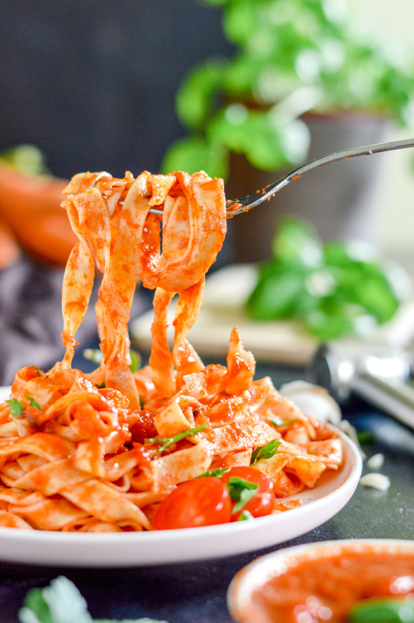 Bandnudeln mit Gemüsesoße – Rebeccas Patisserie