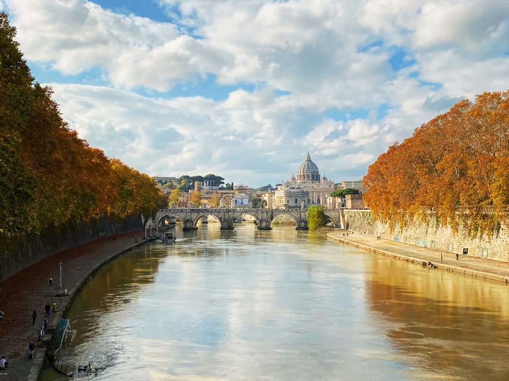 View of the river Tiber, Rome