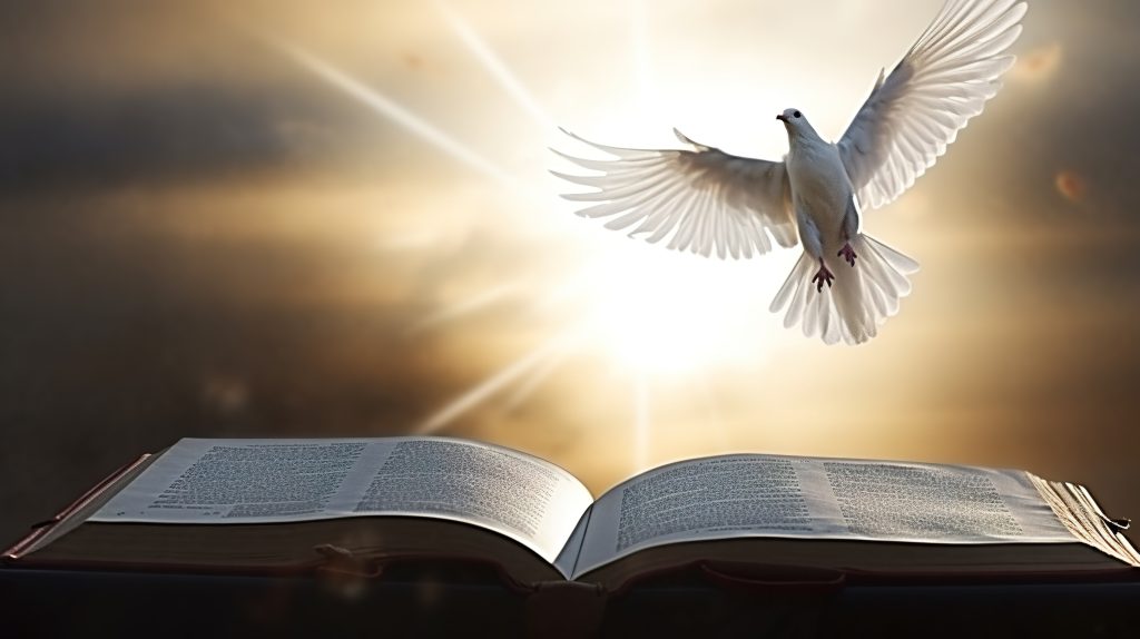 —Pngtree—a dove over the bible_12759095