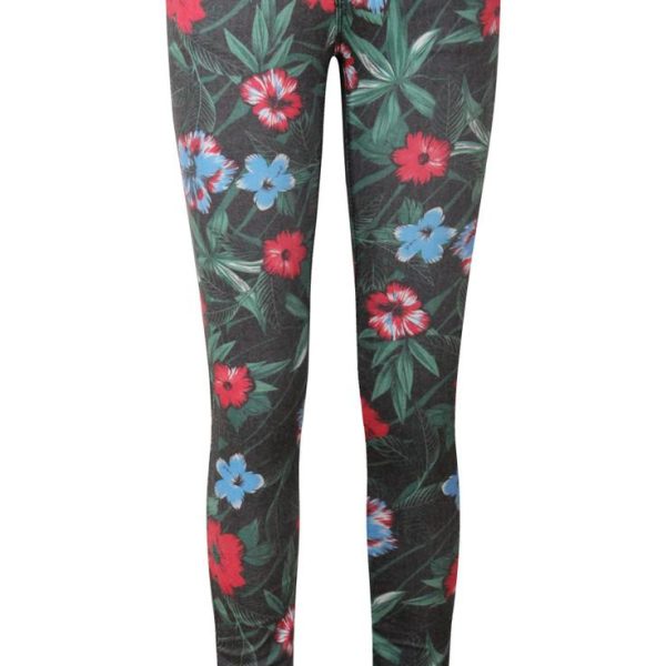 Jeans met metallic strepen en rechte pijpen