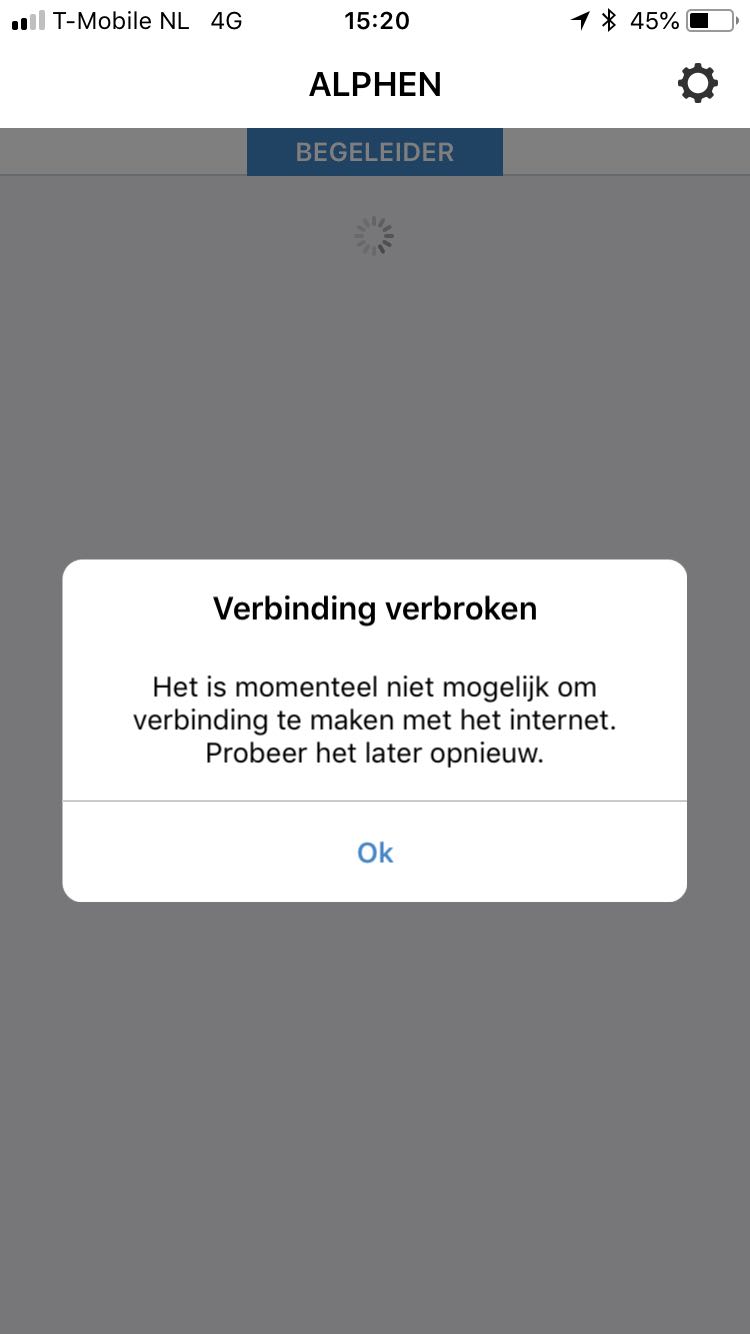 Ik krijg de melding “Verbinding verbroken” wanneer ik de App aanmeld. Geen  verbinding met het internet is mogelijk, hoe kan dit? – RefCom4All