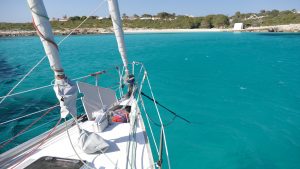 Cala Binibequer vor Anker