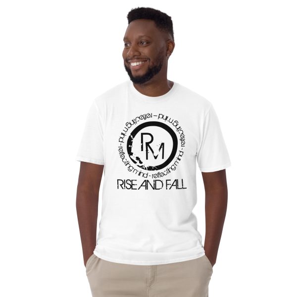 unisex-basic-softstyle-t-shirt-white-front-64280ae96c713.jpg RISE AND FALL - RM black Kurzärmeliges Unisex-T-Shirt