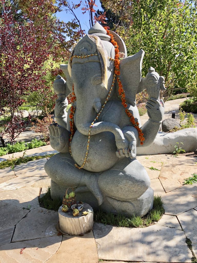Ganesha sculpture in Carbondale Peace Garden.
