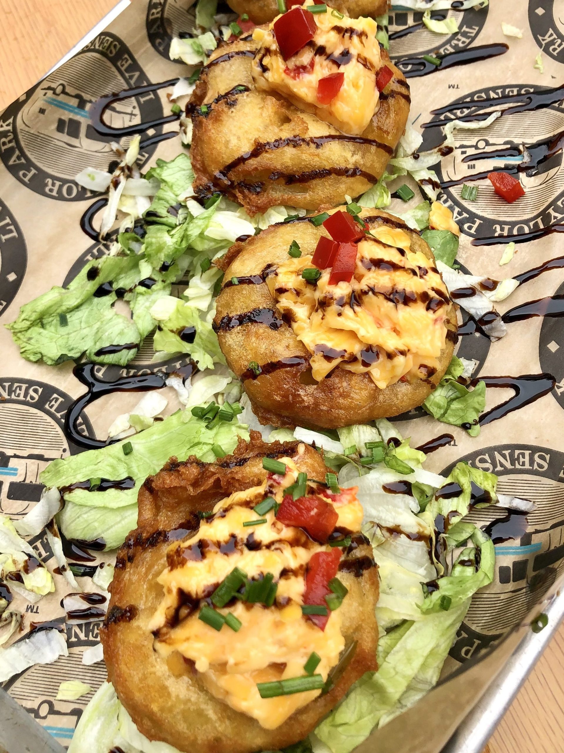 Fried green tomatoes at Treylor Park