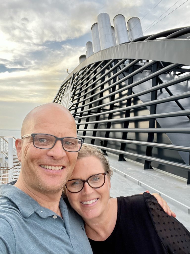 Allan and I on board the cruise ship