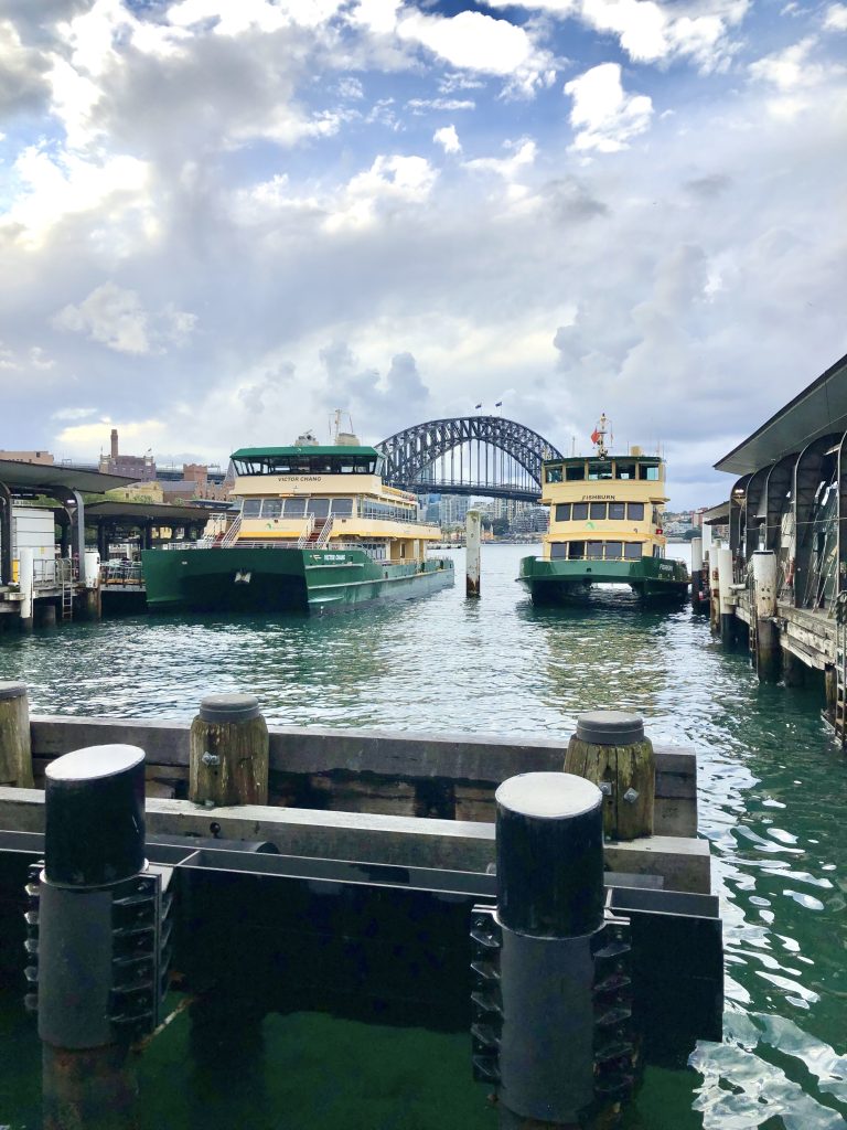 Ferries and Harbor Bridge at Circular Quay