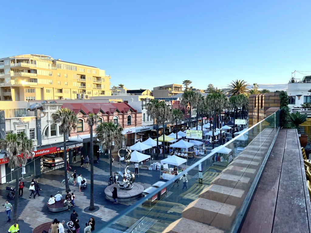 Corso, seen from the rooftop bar at Hotel Steyne