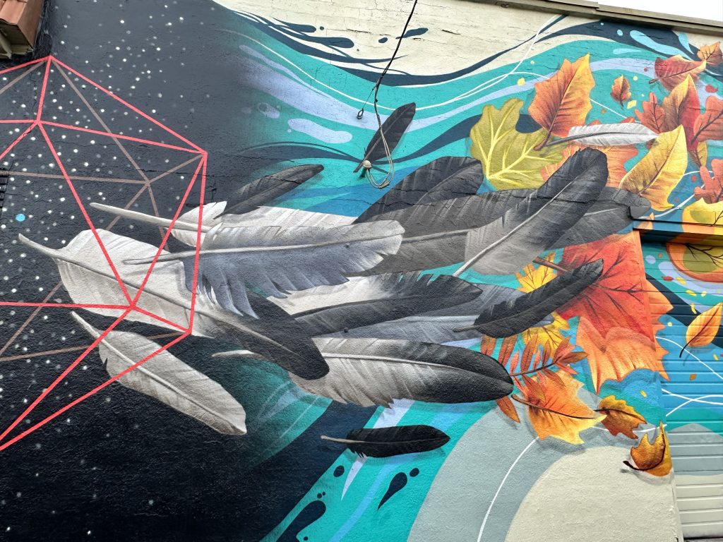 Mural from Alberta Arts district in Portland as a visual on connecting with true values
