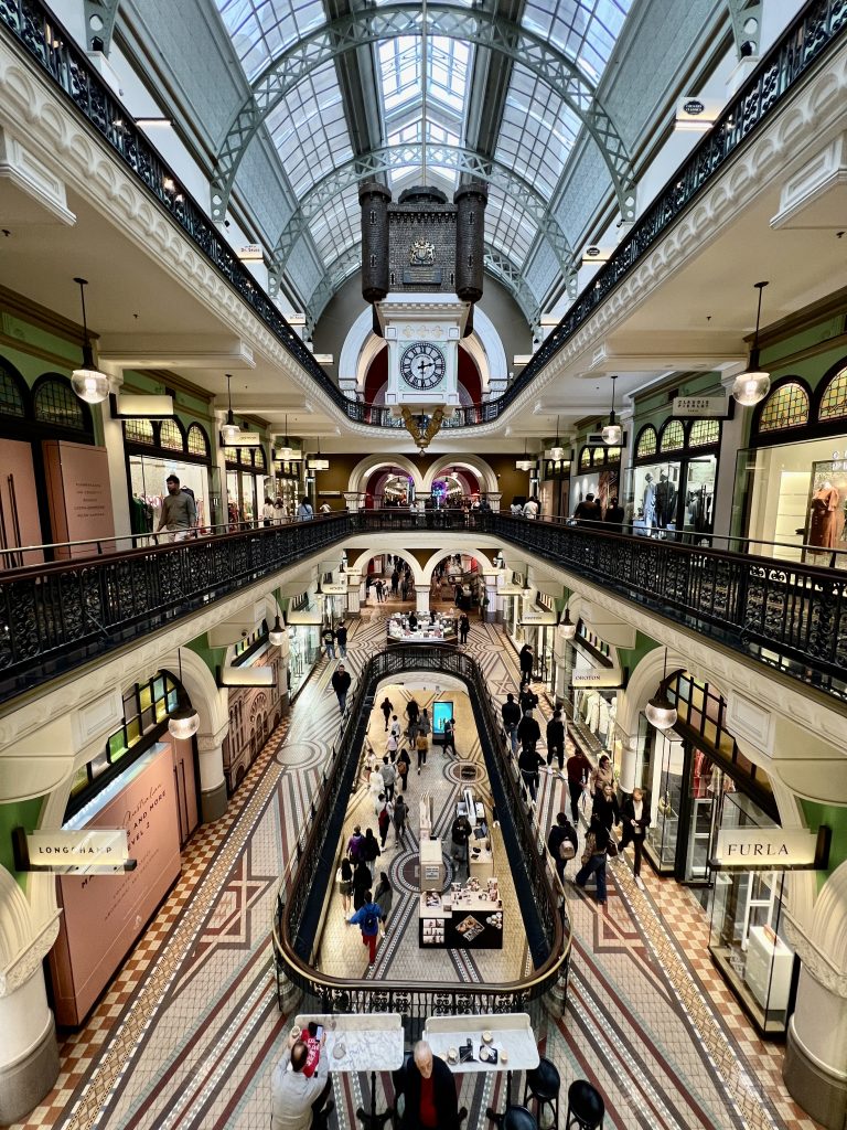 Inside the Queen Elizabeth Building including the two mecanical clocks