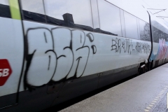 RV 2738. Er der ikke usædvanlig meget grafitti på DSBs tog nu om dage??