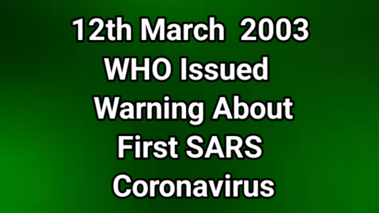 On the 12th March eighteen years ago, the WHO issued a warning about the first SARS Coronavirus outbreak