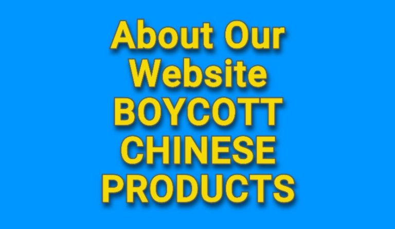 We have created a website with the name BOYCOTT CHINESE PRODUCTS!