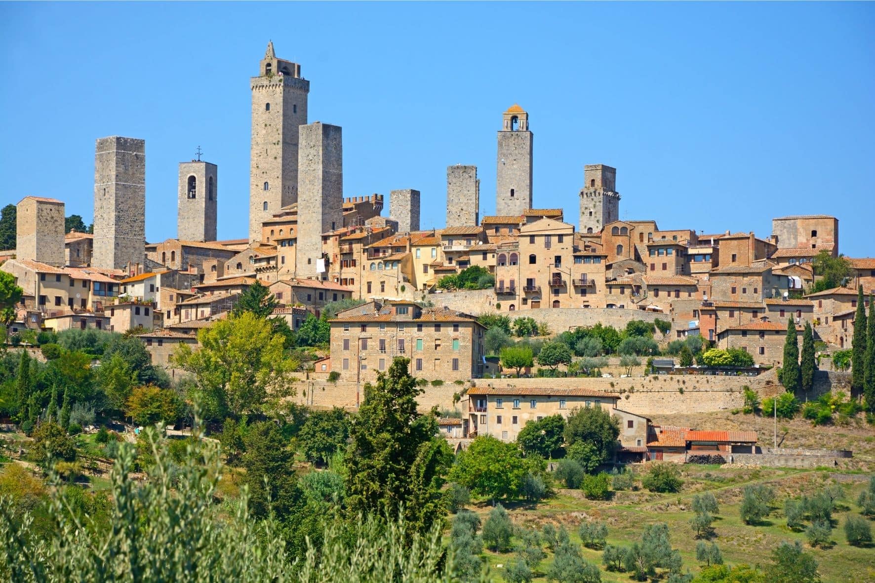 Eine Station unserer Frauenreise nach Italien. San Gimignano, dank seiner Türme auch "Mittelalterliches Manhatten genannt"