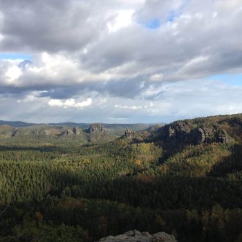 Aussicht über die Berge in der Sächsischen Schweiz