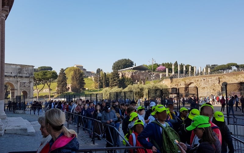 Kø til billetter colosseum i rom