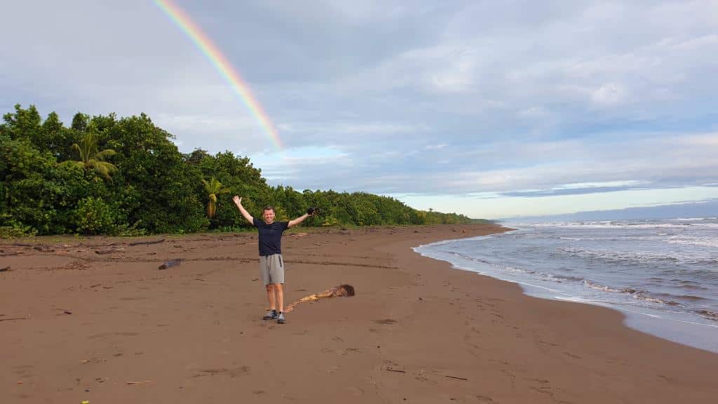 Stranden i Tortuguero nationalpark