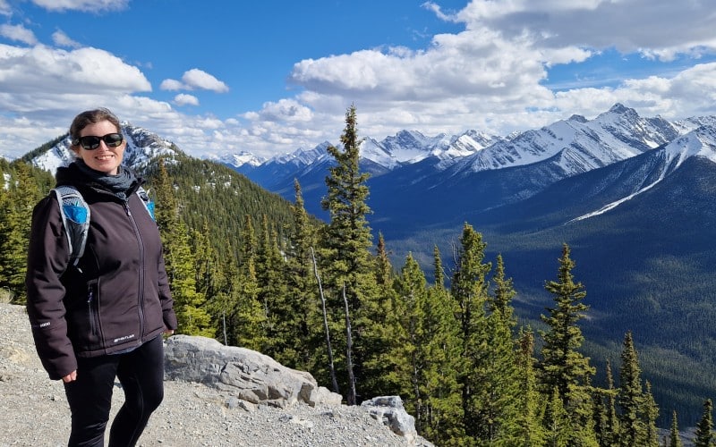udsigt fra sulphur mountain i banff nationalpark