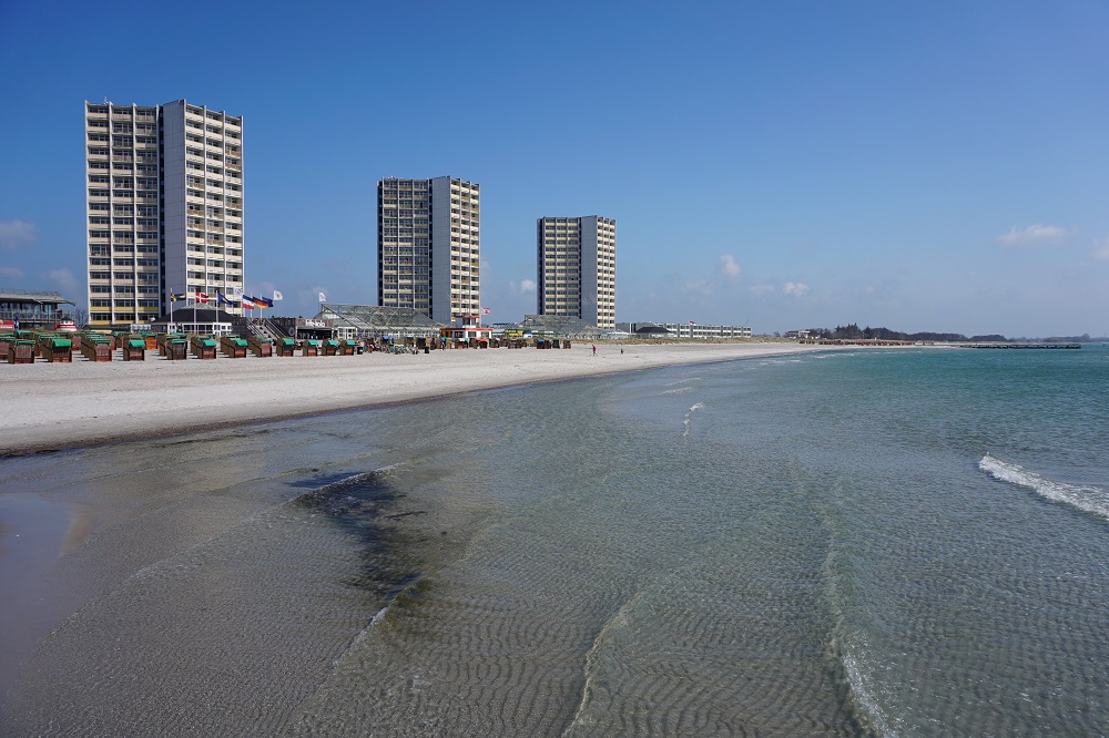 Femern højhuse ved strand