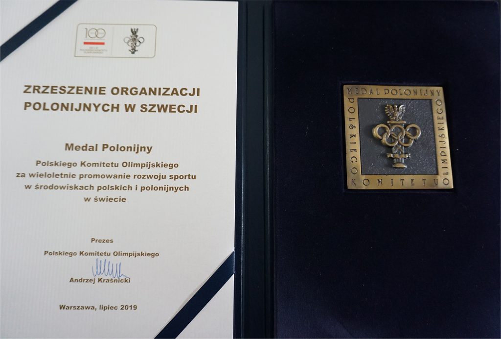 Zrzeszenie Organizacji Polonijnych w Szwecji uhonorowane przez Polski Komitet Olimpijski