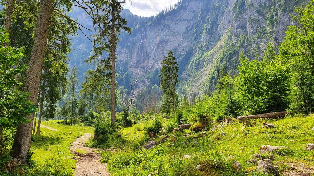 Erster Blick auf Röthbachfall