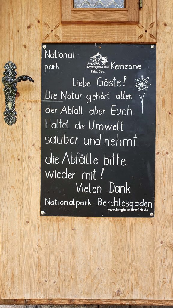 Abfälle mitnehmen
