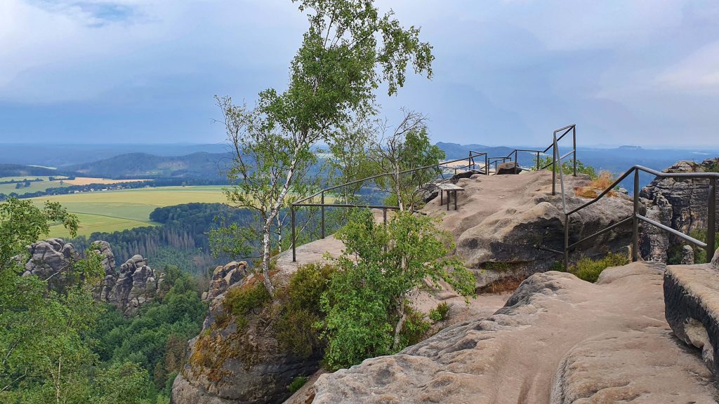 Aussicht von den Schrammsteinen