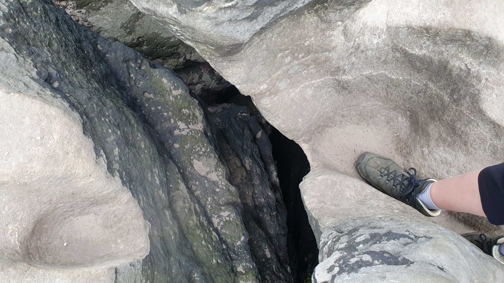 Felsspalte auf der Aussichtsplattform Schrammsteine
