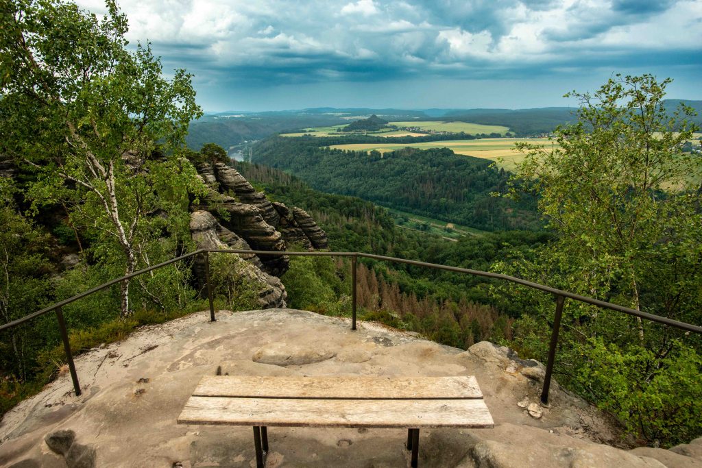 Aussicht von den Schrammsteinen