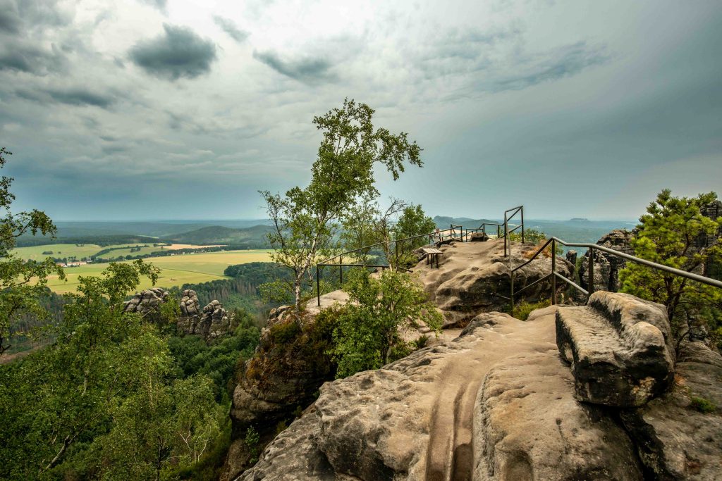 Aussicht von den Schrammsteinen